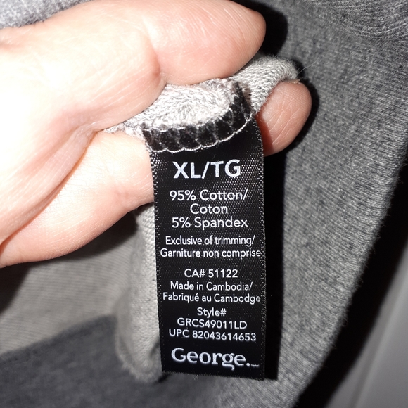 George grey hoodie nwot XL - Picture 2 of 2